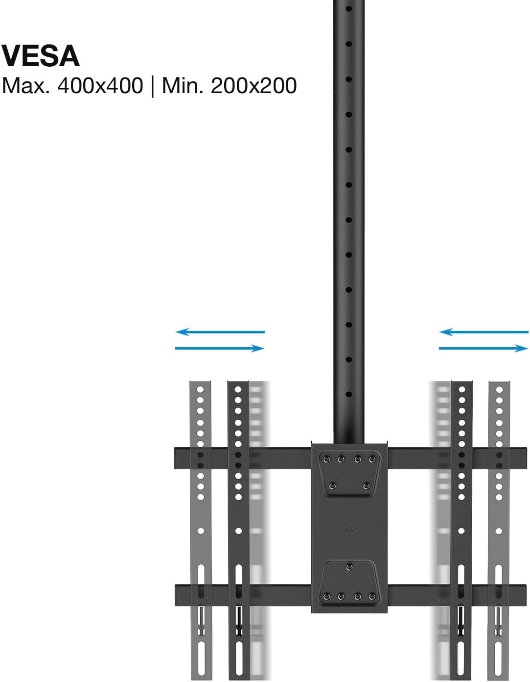Suporte de Teto Giratório/ Inclinável/ Nivelável TooQ LPCE1175TSLI-XL-B para TV de 32-75"/ até 60kg - Imagem 3