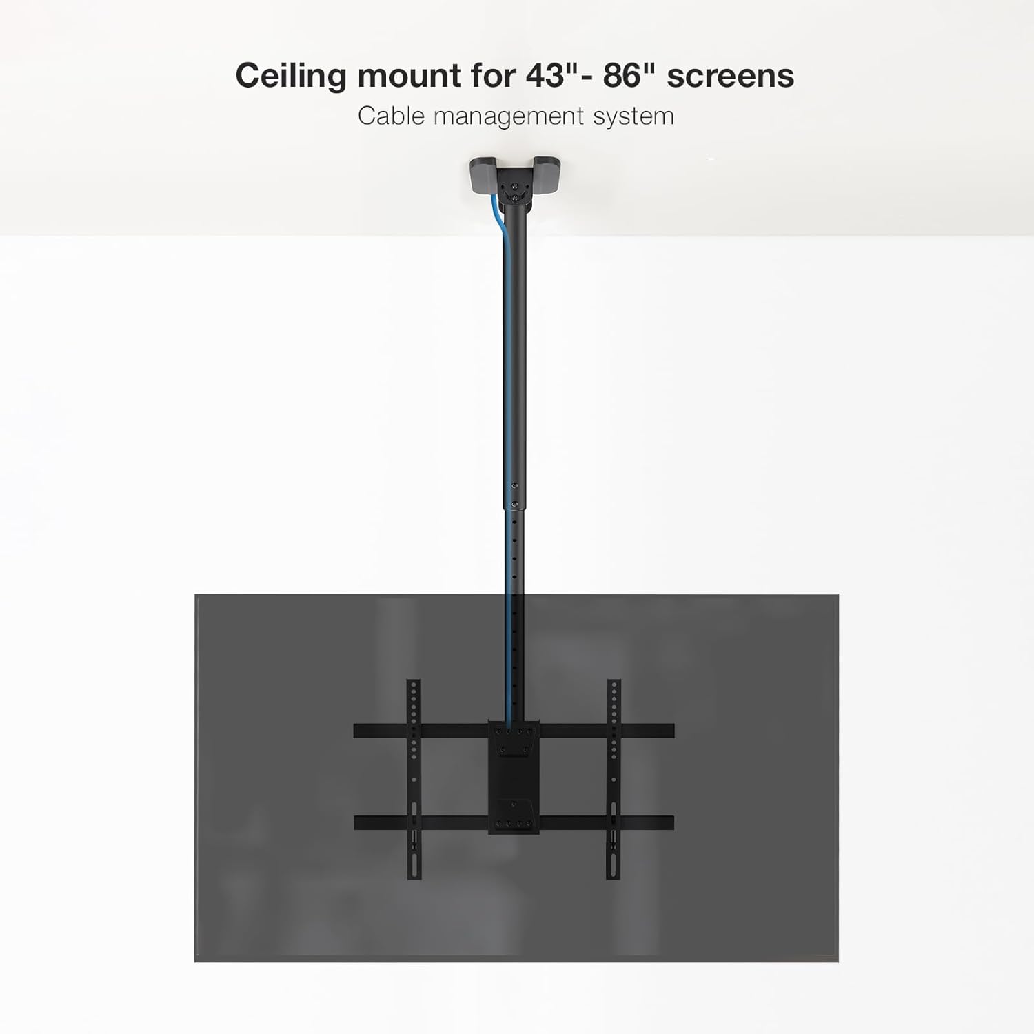 Suporte de Teto Rotativo/ Inclinável/ Nivelável TooQ LPCE1186TSLI-XL-B para TV de 43-86"/ até 60kg - Imagem 2