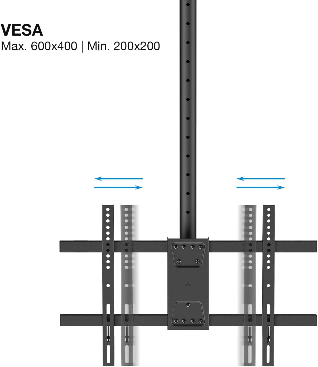 Suporte de Teto Rotativo/ Inclinável/ Nivelável TooQ LPCE1186TSLI-XL-B para TV de 43-86"/ até 60kg - Imagem 3
