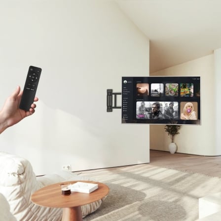 Suporte de Parede Elétrico TooQ LPM4381XL-B para TV 32" a 75" Giratório até 50kg Preto - Imagem 2