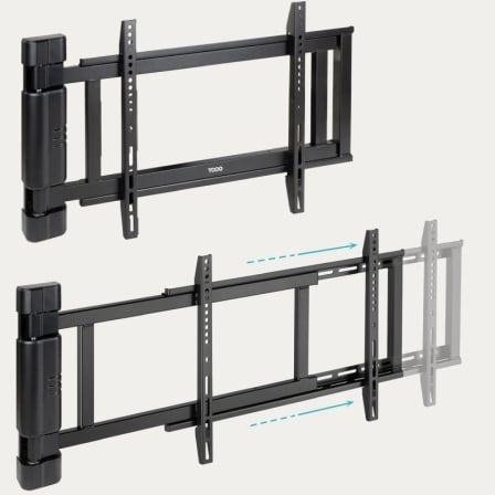 Suporte de Parede Elétrico TooQ LPM4381XL-B para TV 32" a 75" Giratório até 50kg Preto - Imagem 4