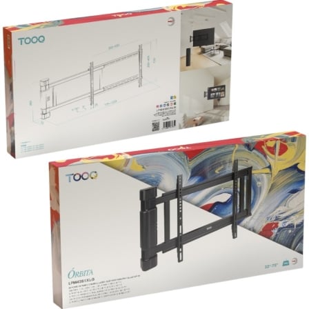 Suporte de Parede Elétrico TooQ LPM4381XL-B para TV 32" a 75" Giratório até 50kg Preto - Imagem 5