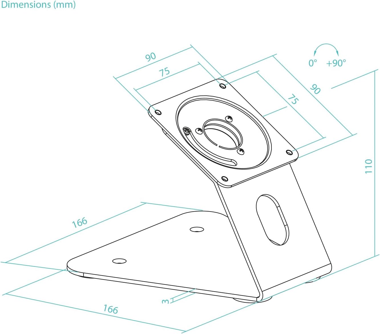 Suporte de Mesa/Parede para Moldura Antirroubo de Tablet TooQ TQATWM3401-B/ Preto - Imagem 7