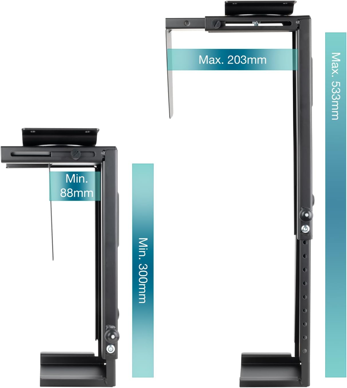 Suporte Debaixo da Mesa/de Parede TooQ TQMUD01 para PC/ até 10kg - Imagem 3