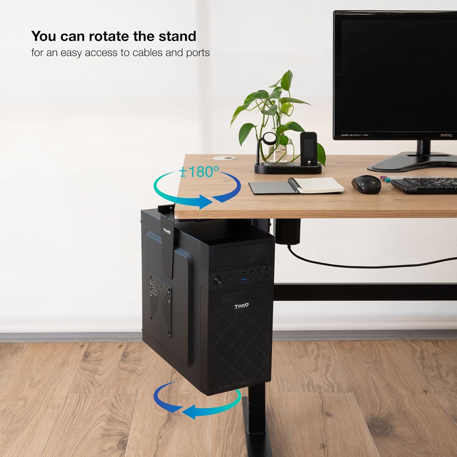 Suporte Debaixo da Mesa/de Parede TooQ TQMUD01 para PC/ até 10kg - Imagem 6