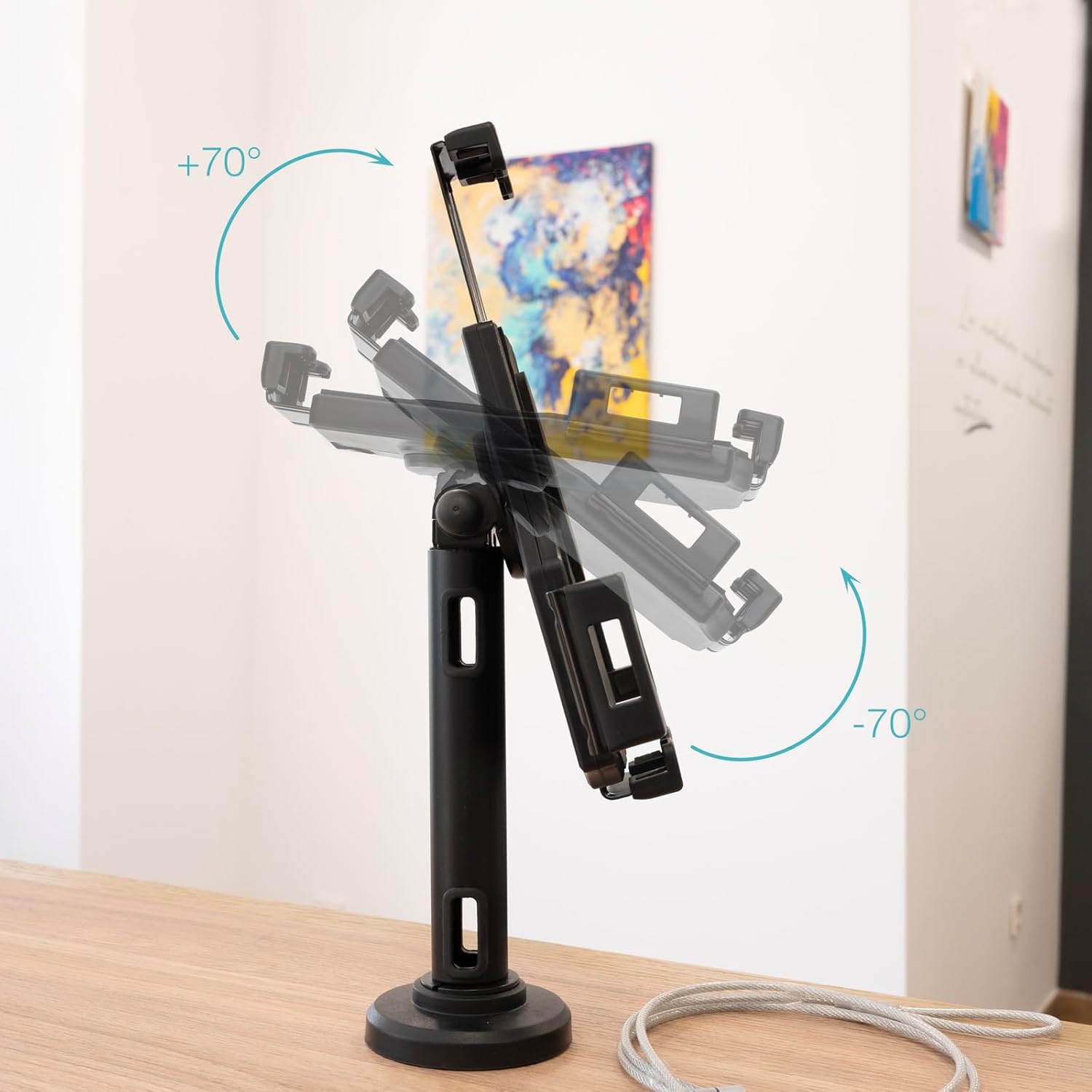 Suporte de Mesa/Parede para Smartphone/Tablet TooQ TQTDS0812/ Antirroubo/ Preto - Imagem 5