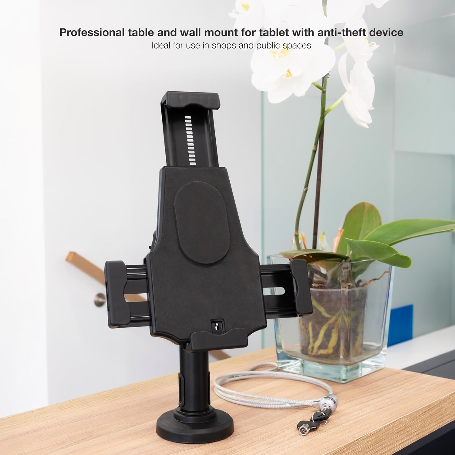 Suporte de Mesa/Parede para Smartphone/Tablet TooQ TQTDS0812/ Antirroubo/ Preto - Imagem 2