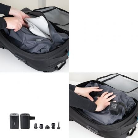 Mochila TooQ TQBP-V101-BK/ Capacidade 30-55L/ Preta/ Inclui Bomba de Ar - Imagem 5