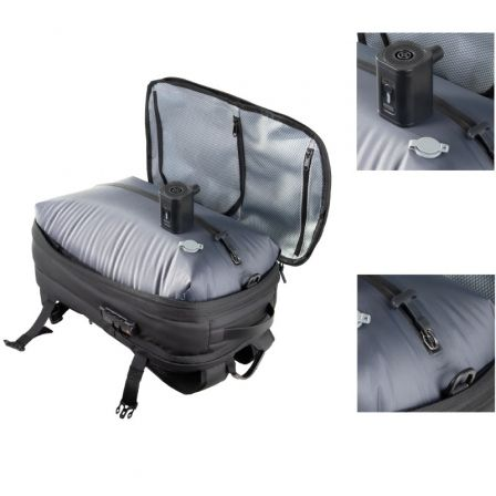 Mochila TooQ TQBP-V101-BK/ Capacidade 30-55L/ Preta/ Inclui Bomba de Ar - Imagem 4