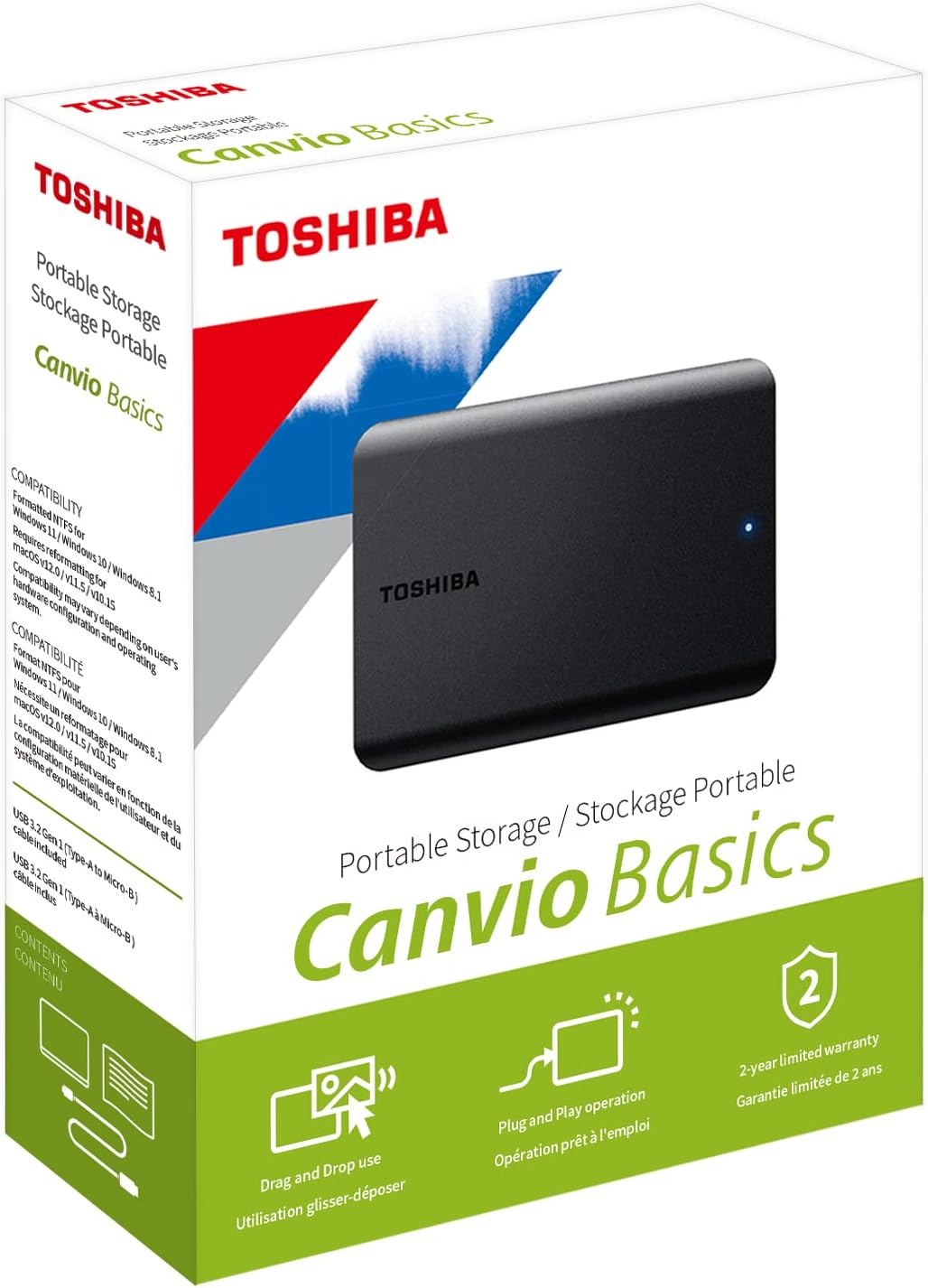 Disco Rígido Externo Toshiba 2TB Canvio Basics 2022 2.5"/ USB 3.2 - Imagem 5