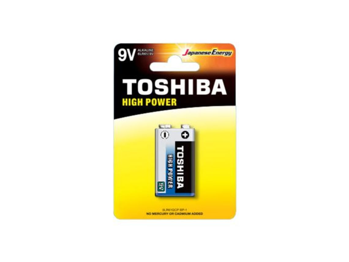 Pilha 9V Toshiba 6LR61/ 9V/ Alcalina