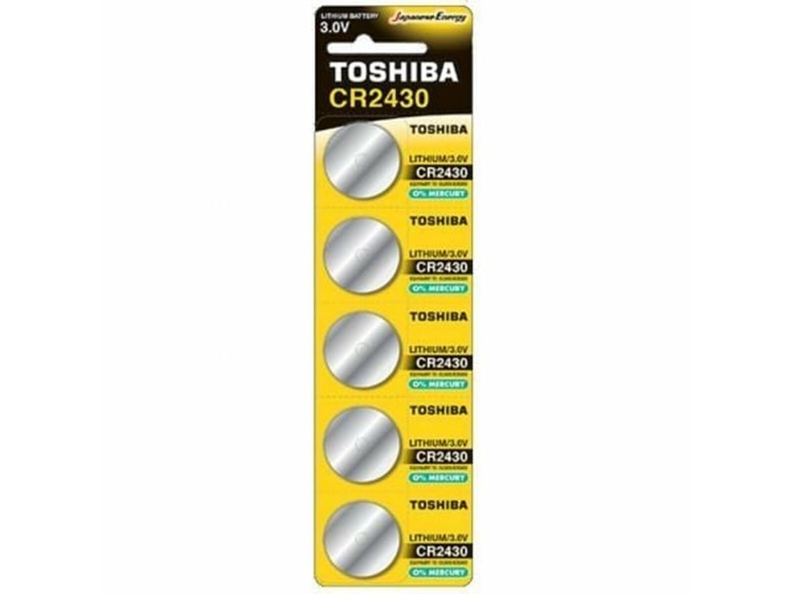 Pack de 5 Pilhas de Botão Toshiba CR2430/ 3V/ Alcalinas