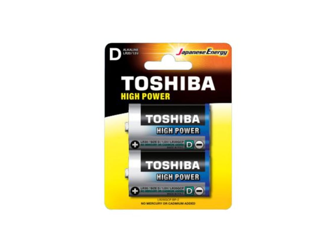 Pack de 2 Pilhas D 2 Toshiba LR20/ 1.5V/ Alcalinas - Imagem 3