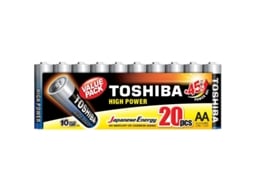 Pack de 20 Pilhas AA Toshiba High Power LR6/ 1.5V/ Alcalinas - Imagem 2