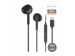 Auscultadores Intra-auriculares Tech One Tech earTECH TEC1302/ com Microfone/ USB Tipo-C/ Pretos - Imagem 2
