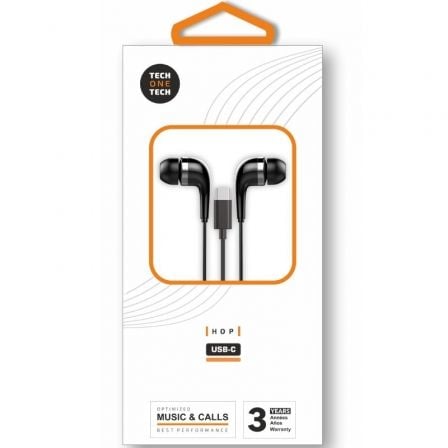 Auscultadores Intrauditivos Tech One Tech earTECH TEC1305/ com Microfone/ USB Tipo-C/ Pretos
