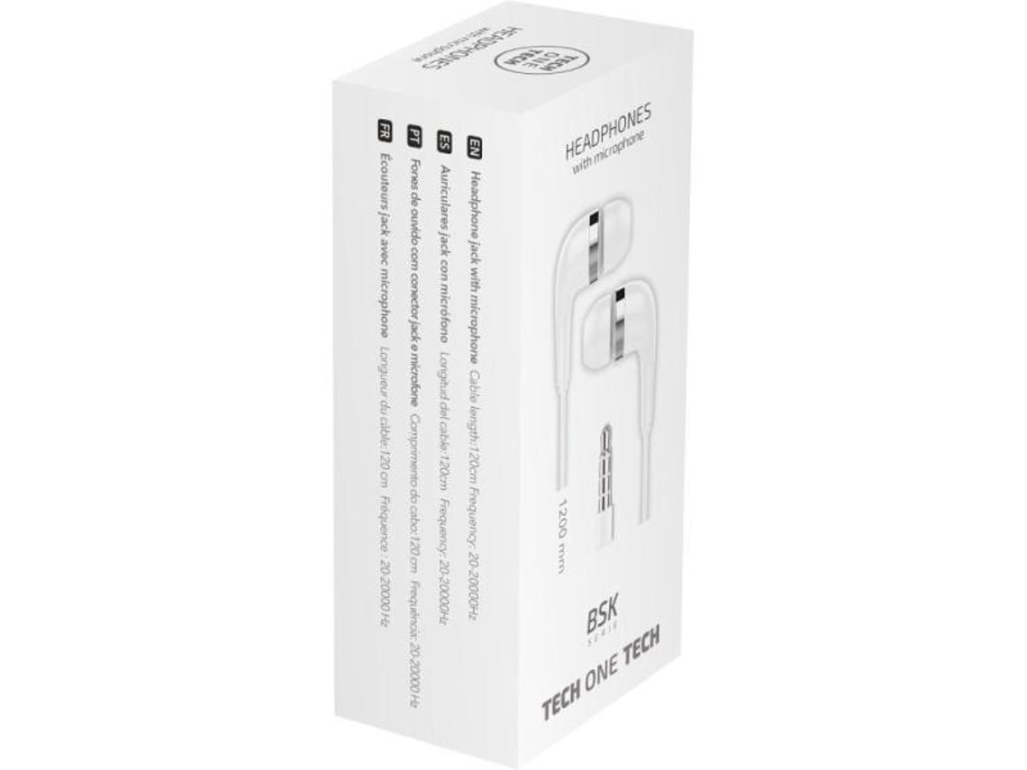 Auriculares Intra-auriculares Tech One TEC2905/ com Microfone/ Jack 3.5/ Brancos - Imagem 2