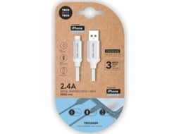 Cabo USB 2.0 Tech One Tech TEC2005/ USB Macho - Lightning Macho/ 1m/ Branco - Imagem 2