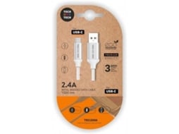 Cabo USB 2.0 Tech One Tech TEC2006/ USB Tipo-C Macho - USB Macho/ 1m/ Branco - Imagem 2