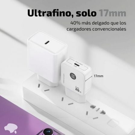 Carregador de Parede GaN Tech One Tech GaN TEC2220/ 1xUSB Tipo-C/ 20W/ Branco - Imagem 2