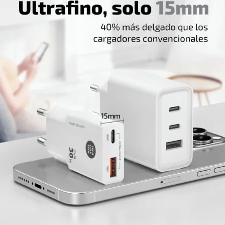 Carregador de Parede Tech One Tech TEC2231 30W 1xUSB-C 1xUSB-A + Cabo USB-C Branco - Imagem 2