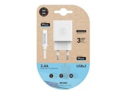 Carregador de Parede Tech One Tech TEC2402/ 2xUSB + Cabo Lightning/ 12W/ Branco - Imagem 2