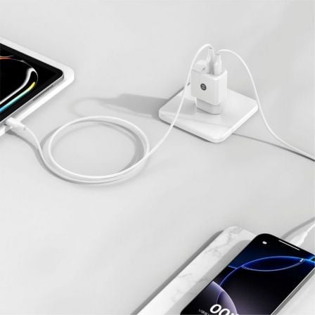 Carregador de Parede Tech One Tech TEC2412/ 1xUSB Tipo-C/ 1xUSB/ 12W/ Branco - Imagem 3