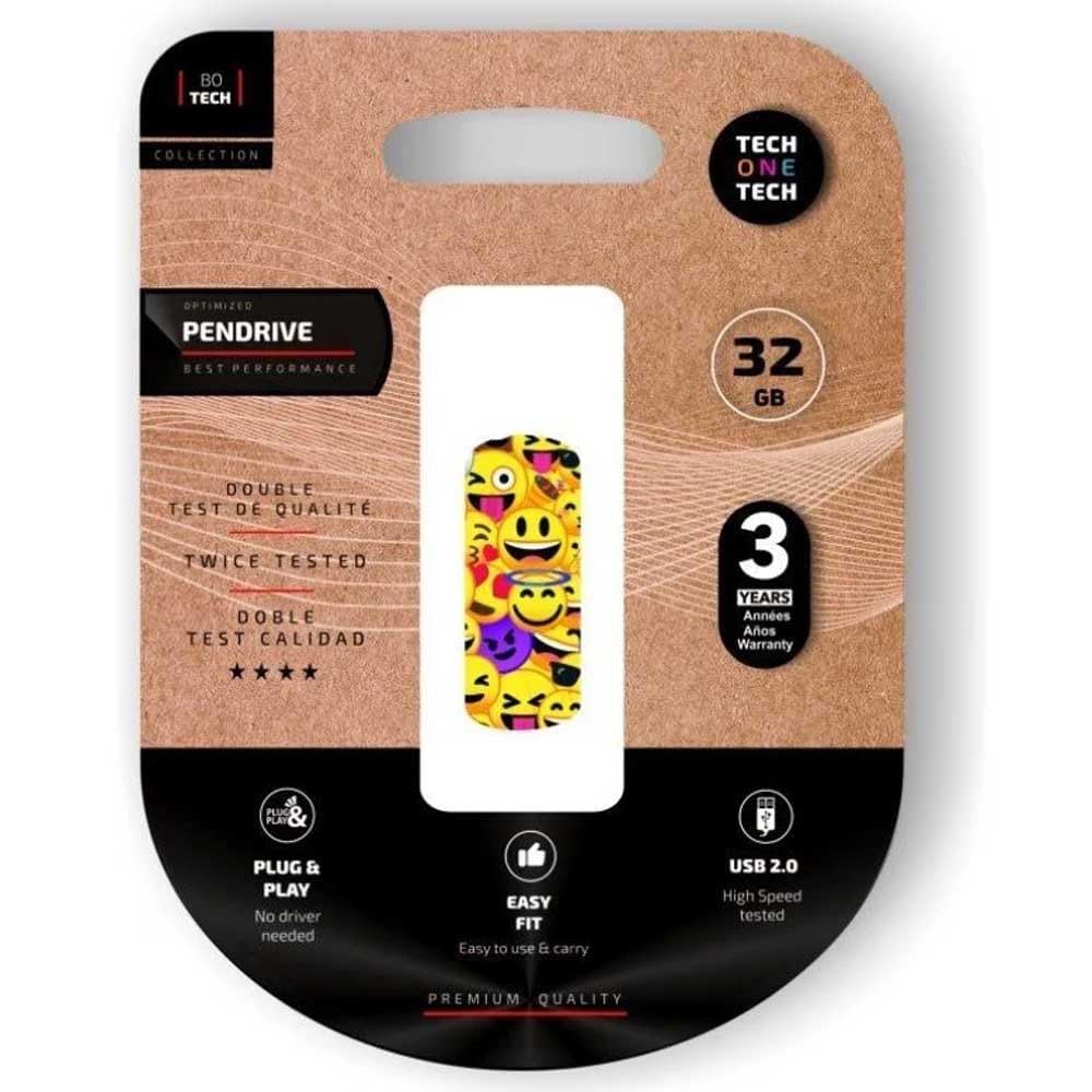 Pens de 32 GB Tech One Tech Emoji collage USB 2.0