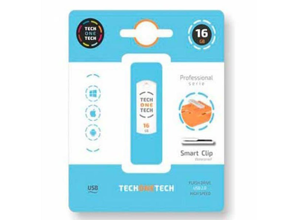 Pendrive 16GB Tech One Tech Pro Smart Clip USB 2.0