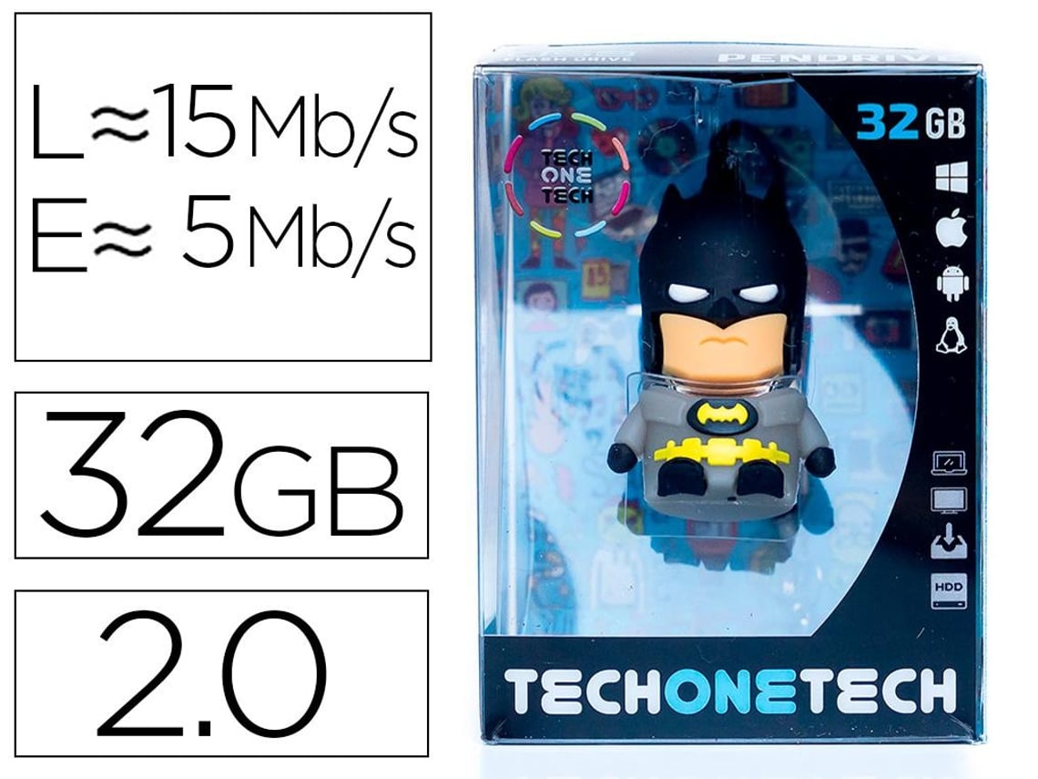Pendrive 32GB Tech One Tech Super Bat USB 2.0 - Imagem 4