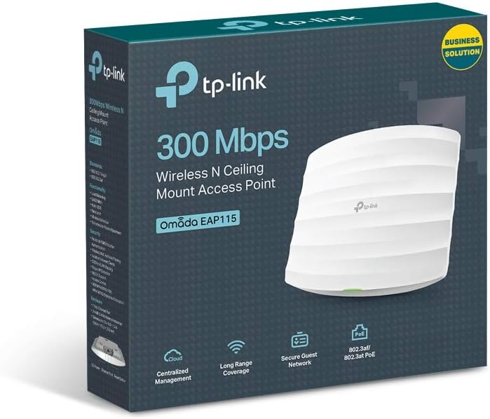 Ponto de Acesso Sem Fios TP-Link Omada EAP115 PoE 300Mbps/ 2.4GHz/ Antenas de 4dBi/ WiFi 802.11n/b/g - Imagem 4