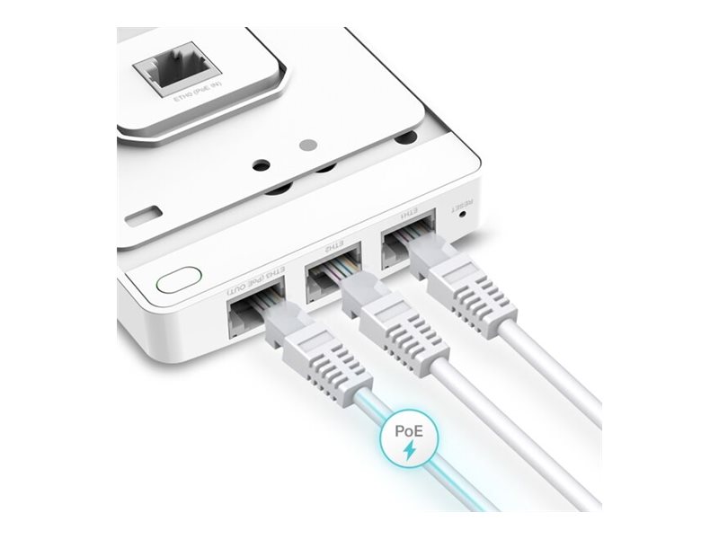 Ponto de Acesso Sem Fios TP-Link Omada EAP615-WALL/ WiFi 6/ PoE/ 1800Mbps/ 2.4GHz 5GHz/ Antenas de 4dBi/ WiFi 802.11 ax/ac/a/n/b/g 802.3af/at - Imagem 4