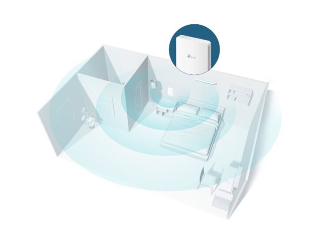 Ponto de Acesso Sem Fios TP-Link Omada EAP615-WALL/ WiFi 6/ PoE/ 1800Mbps/ 2.4GHz 5GHz/ Antenas de 4dBi/ WiFi 802.11 ax/ac/a/n/b/g 802.3af/at - Imagem 5