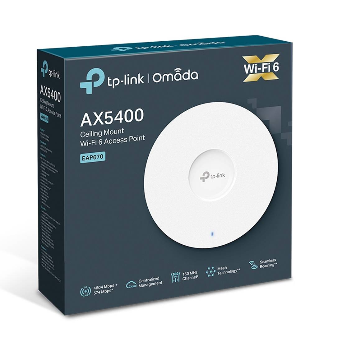 Ponto de Acesso Sem Fios TP-Link Omada EAP670/ WiFi 6/ PoE+/ 5378Mbps/ 2.4GHz 5GHz/ Antenas de 5dBi/ WiFi 802.11 ax/ac/a/n/b/g - Imagem 9