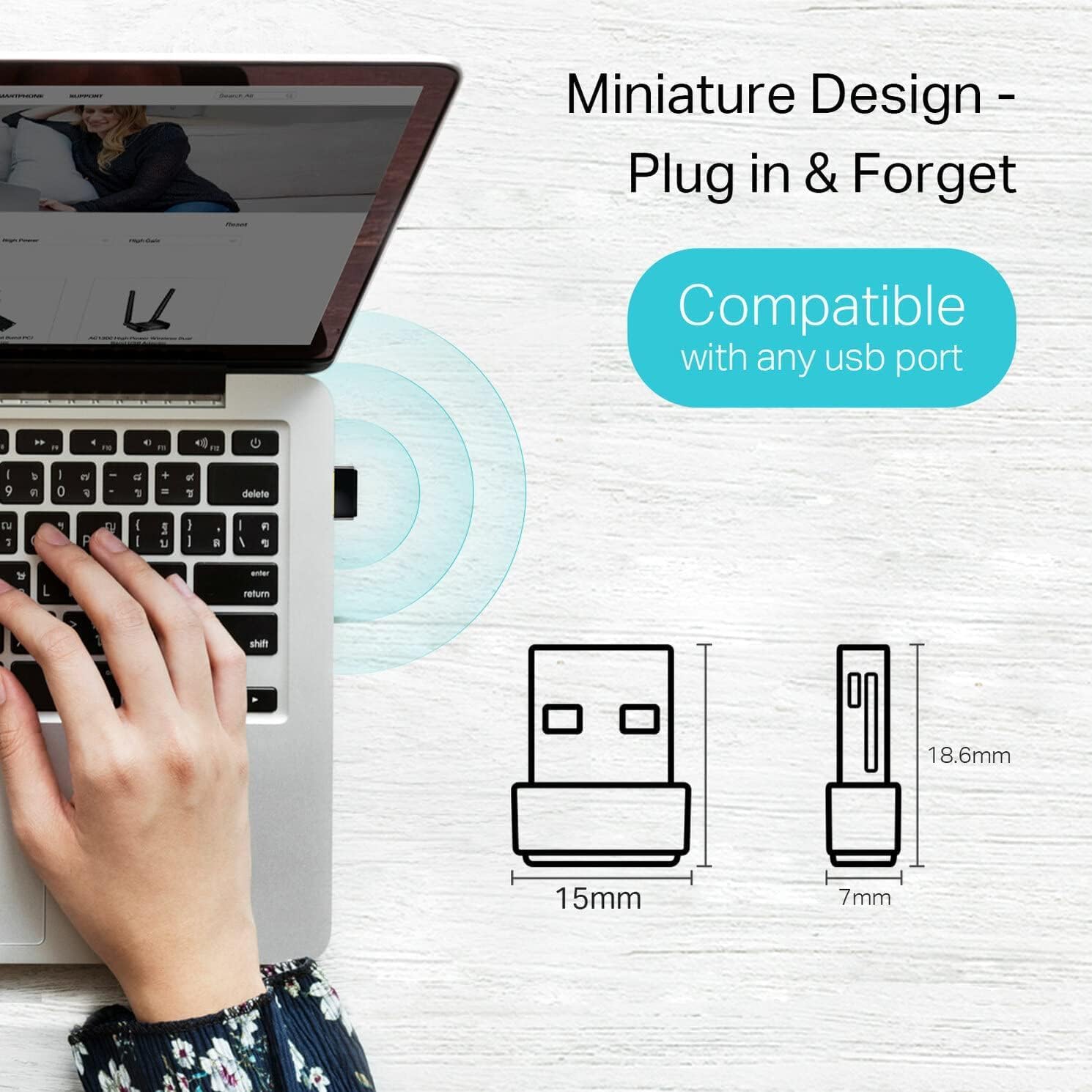 Adaptador USB - WiFi TP-Link Archer T2U Nano/ 600Mbps - Imagem 4