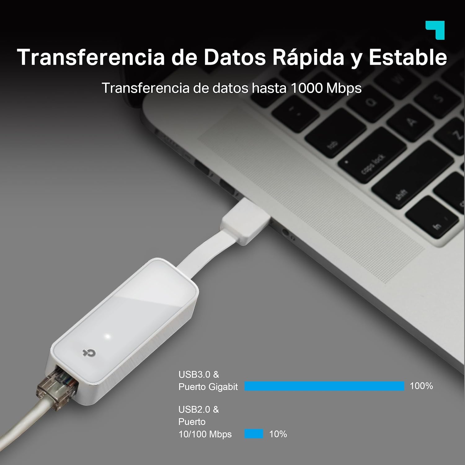 Adaptador USB Tipo-C - RJ45 Gigabit Ethernet TP-Link UE300C/ 1000Mbps - Imagem 6