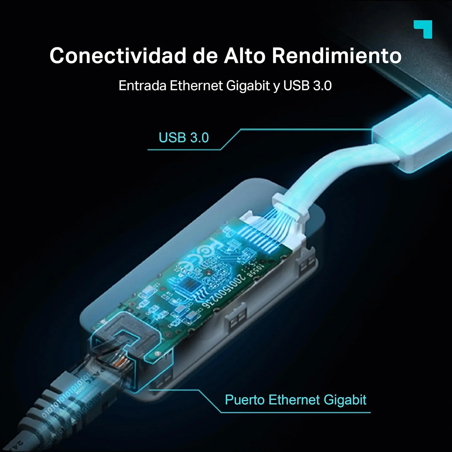 Adaptador USB 3.0 para Ethernet Gigabit TP-Link UE300 RJ45 1000Mbps Branco - Imagem 5