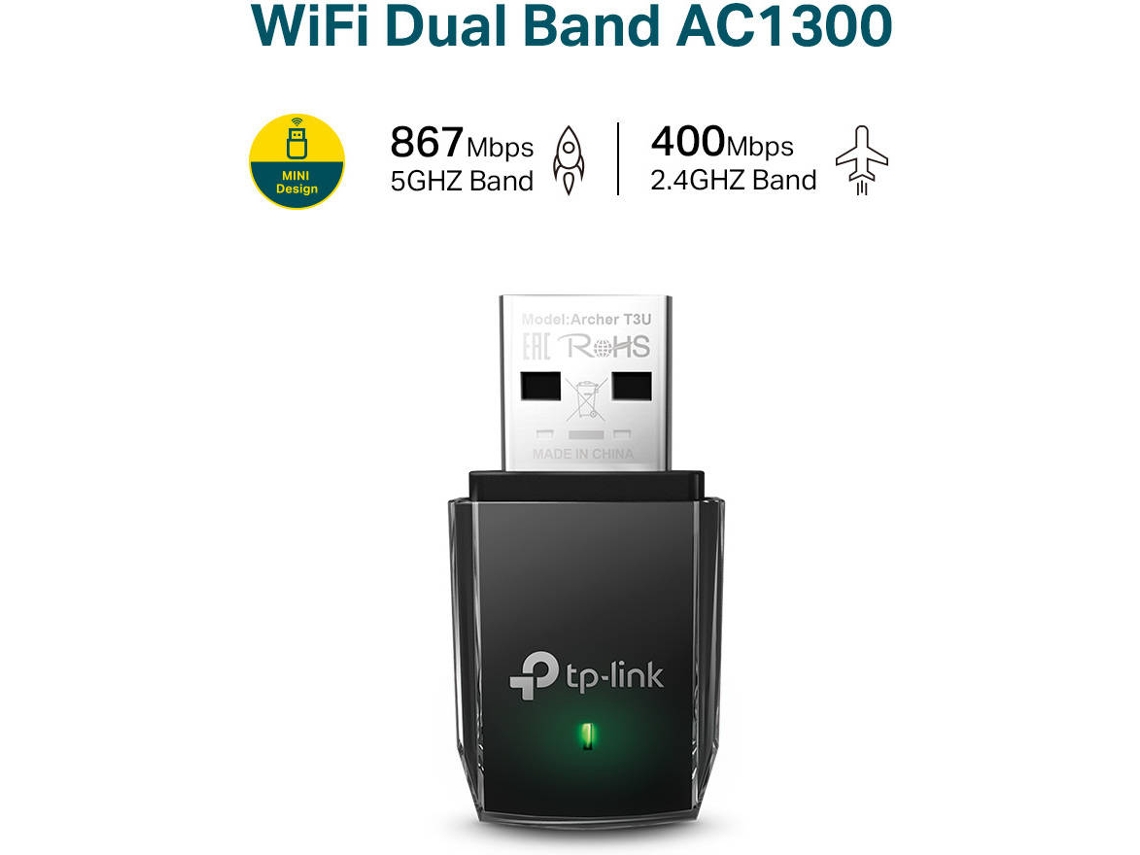 Mini Adaptador USB - WiFi TP-Link Archer T3U AC1300/ 1300Mbps - Imagem 3