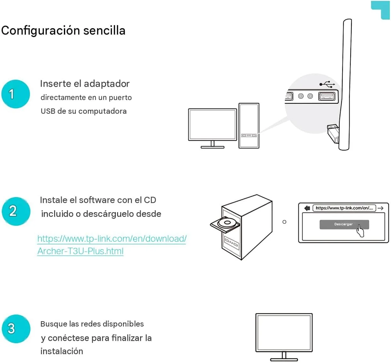 Adaptador WiFi USB TP-Link Archer T3U Plus AC1300 Dual Band 867Mbps Antena Alta Ganho - Imagem 7
