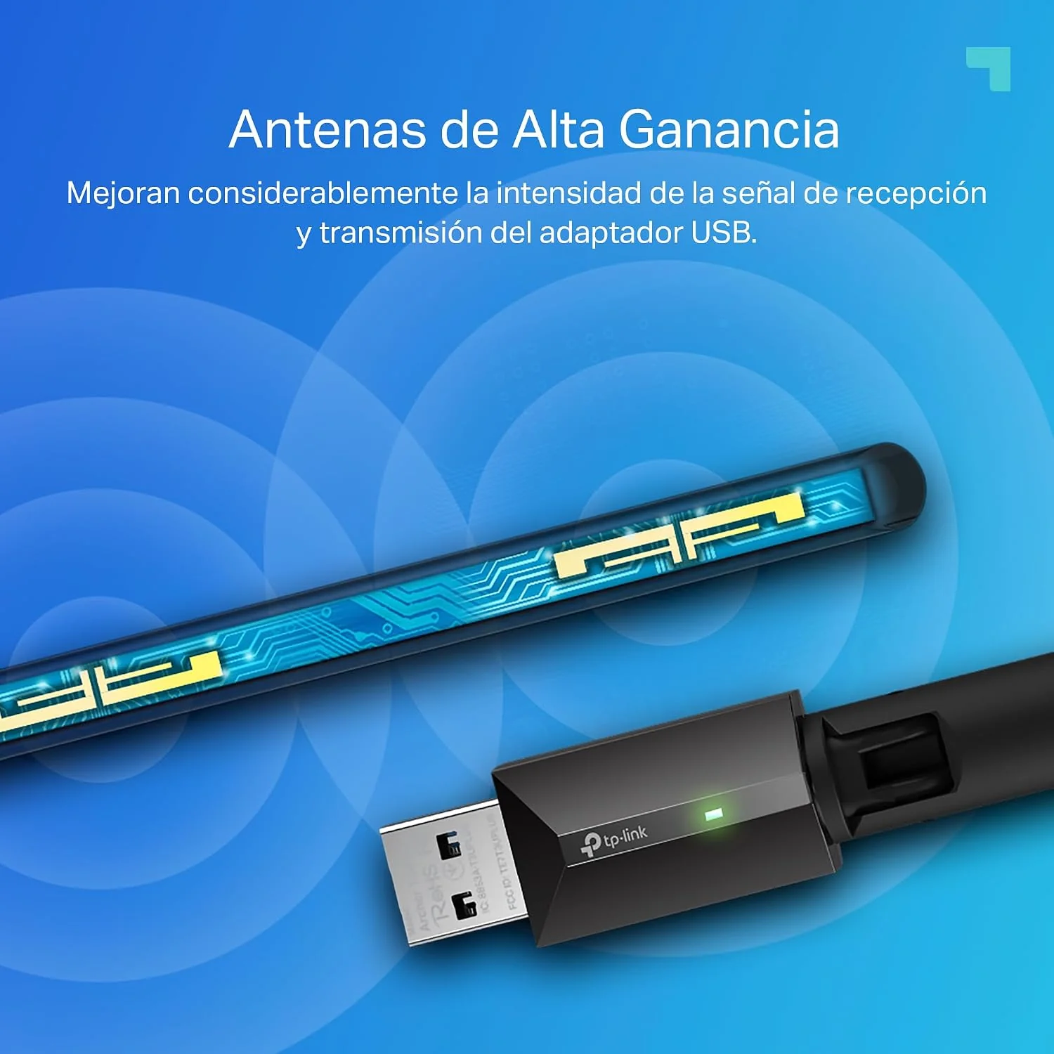 Adaptador WiFi USB TP-Link Archer T3U Plus AC1300 Dual Band 867Mbps Antena Alta Ganho - Imagem 2