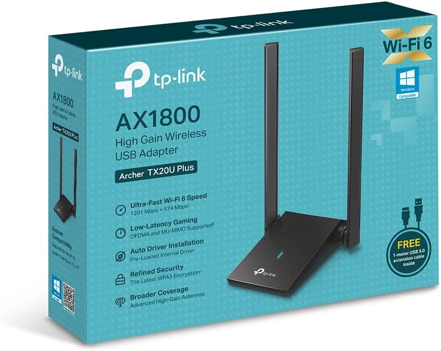 Adaptador USB - WiFi TP-Link Archer TX20U Plus/ 1800Mbps - Imagem 7
