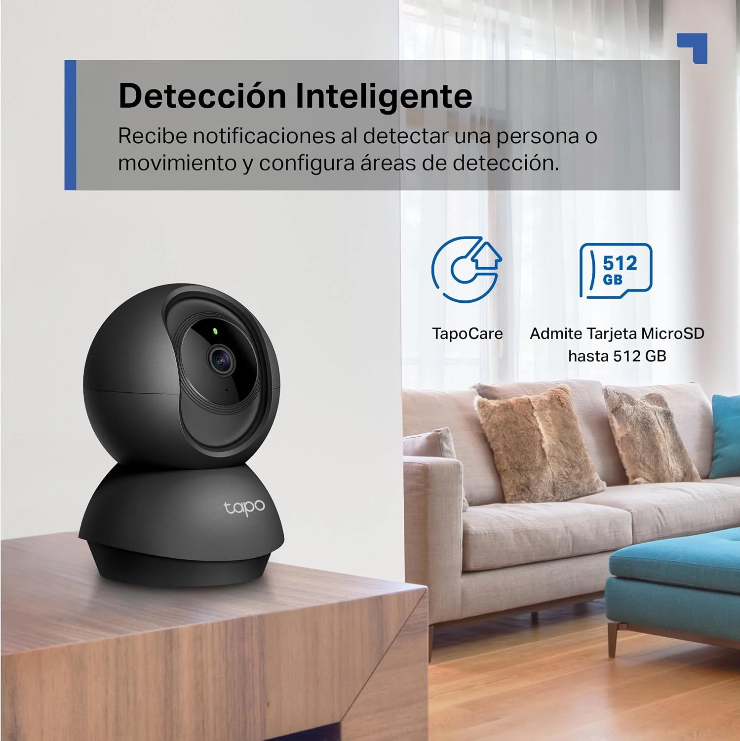 Câmara de Vigilância Wi-Fi TP-Link Tapo C211 2K 3MP 360º Visão Noturna Deteção IA MicroSD até 512GB - Imagem 8