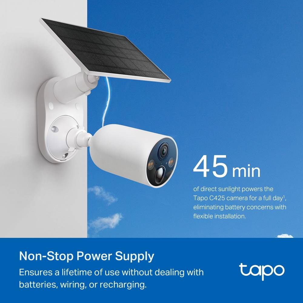 Câmaras de Videovigilância TP-Link Tapo C425 KIT/ Visão Noturna/ Controlo a partir da APP/ Inclui Painel Solar - Imagem 4