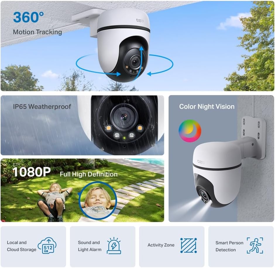 Câmaras de Videovigilância TP-Link Tapo C500/ Visão Noturna/ Controlo a partir da APP - Imagem 6