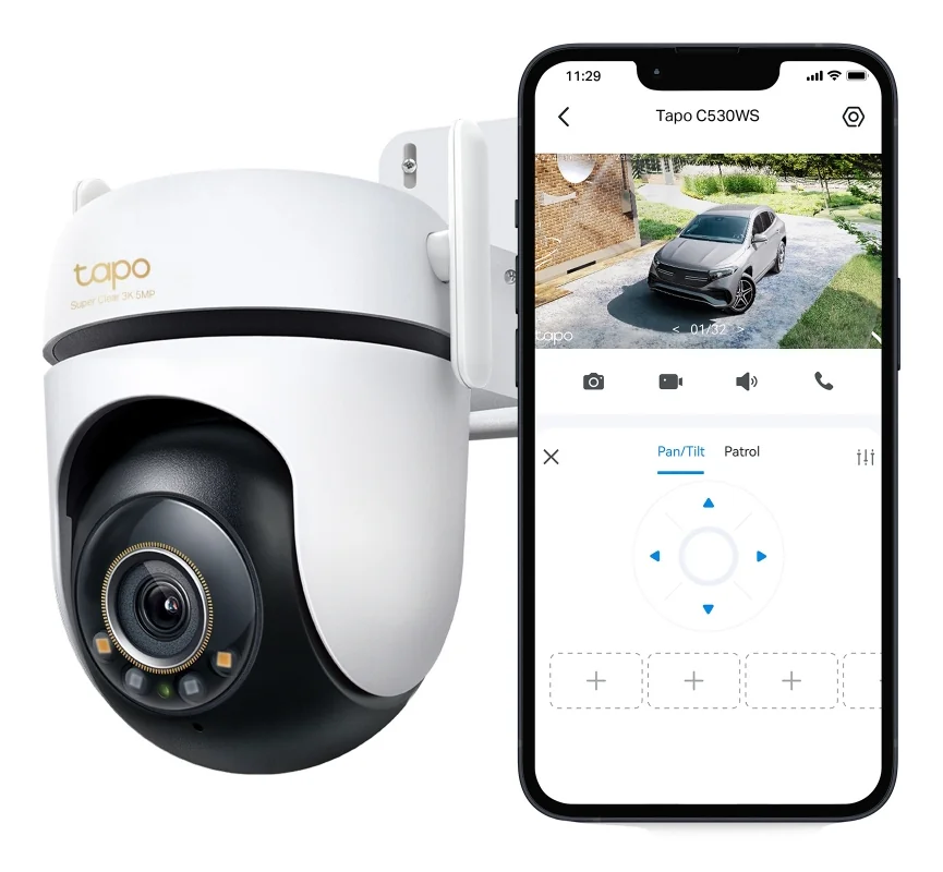 Câmara de Vigilância TP-Link Tapo C530WS Exterior 3K 5MP 360º Visão Noturna Cores IP66 Wi-Fi - Imagem 4