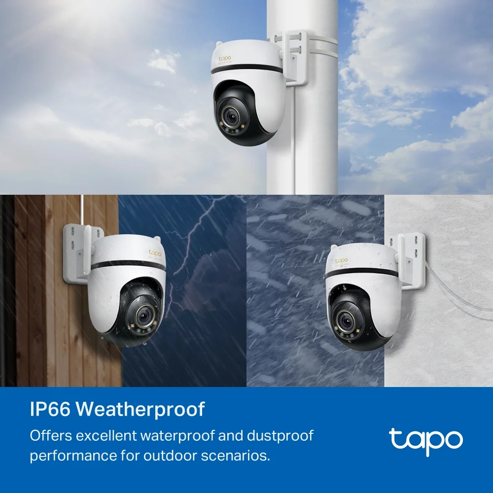 Câmara de Vigilância TP-Link Tapo C530WS Exterior 3K 5MP 360º Visão Noturna Cores IP66 Wi-Fi - Imagem 13