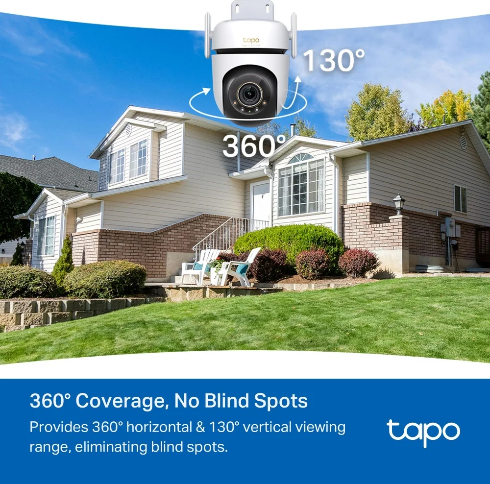 Câmara de Vigilância TP-Link Tapo C530WS Exterior 3K 5MP 360º Visão Noturna Cores IP66 Wi-Fi - Imagem 7