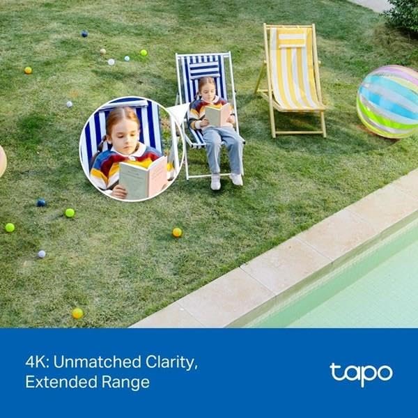 Câmara de Vigilância TP-Link Tapo C560WS 4K 8MP Exterior IP66 Wi-Fi 6 Pan/Tilt Visão Noturna Colorida Starlight Branco - Imagem 3