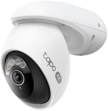 Câmara de Vigilância TP-Link Tapo C560WS 4K 8MP Exterior IP66 Wi-Fi 6 Pan/Tilt Visão Noturna Colorida Starlight Branco