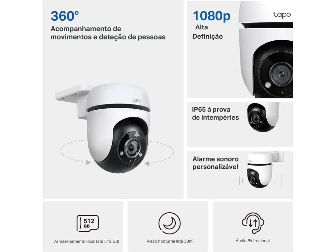 Câmara de Videovigilância TP-Link Tapo TC40/ Visão Noturna/ Controlo a partir da APP - Imagem 4